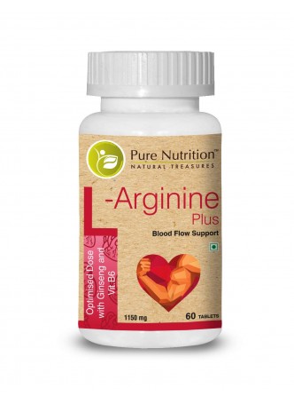Pure Nutrition L-Arginine Plus (Blood Flow Support) - 60 Tablets